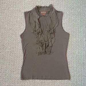 NWOT Michael Kors Ruffle Neck Top